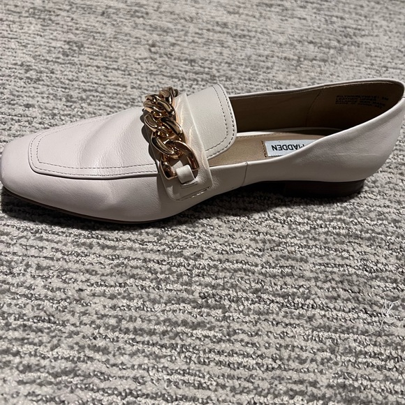 Steve Madden Shoes - Steve Madden White Gold Chained Loafer